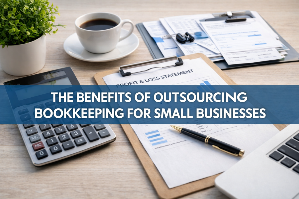 Outsourced bookkeeping services and financial reports supporting small business operations