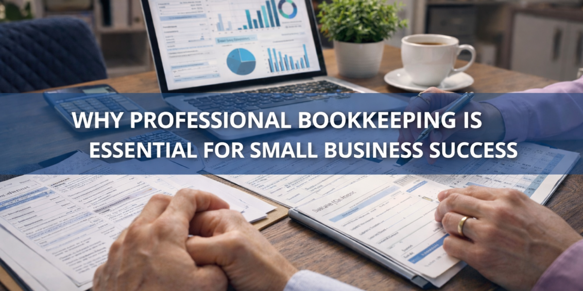 Female small business owner reviewing financial reports with a professional bookkeeper